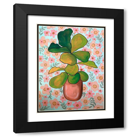 Plant II Black Modern Wood Framed Art Print with Double Matting by Rupp, Mariah