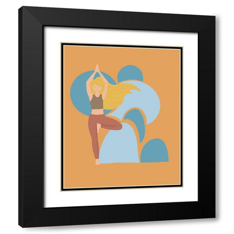 Tree Pose Black Modern Wood Framed Art Print with Double Matting by Rupp, Mariah