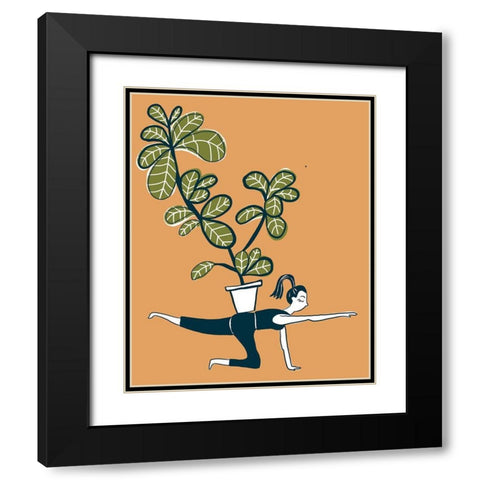Balancing Table Black Modern Wood Framed Art Print with Double Matting by Rupp, Mariah