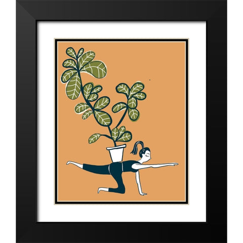 Balancing Table Black Modern Wood Framed Art Print with Double Matting by Rupp, Mariah