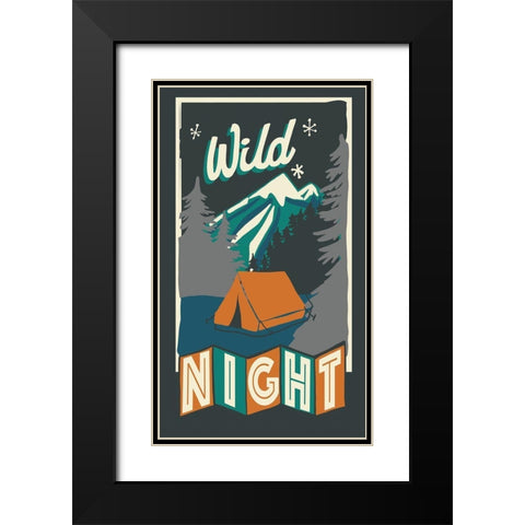 Wild Night Black Modern Wood Framed Art Print with Double Matting by Rupp, Mariah