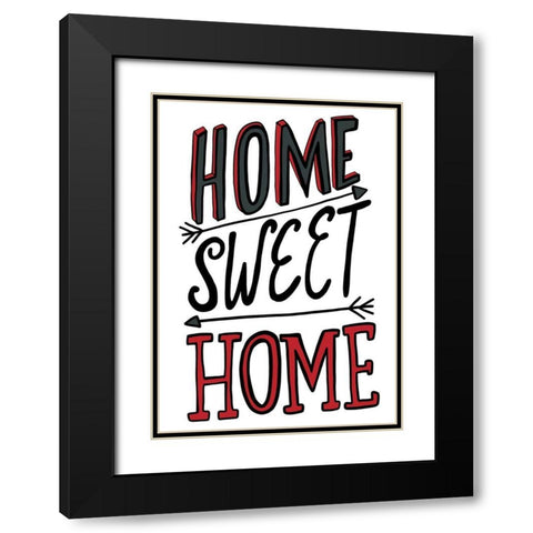 Home Sweet Home Black Modern Wood Framed Art Print with Double Matting by Rupp, Mariah