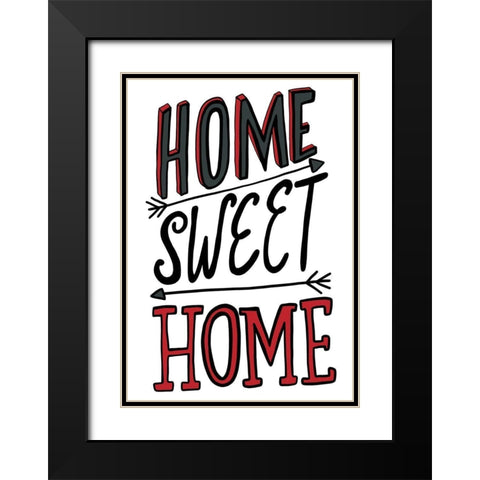 Home Sweet Home Black Modern Wood Framed Art Print with Double Matting by Rupp, Mariah