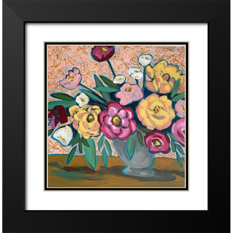 Floral Still Life Black Modern Wood Framed Art Print with Double Matting by Rupp, Mariah