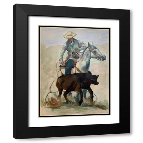 Rodeo Black Modern Wood Framed Art Print with Double Matting by Rupp, Mariah