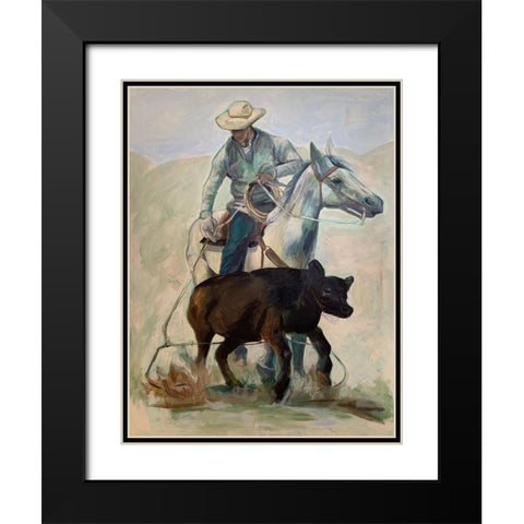 Rodeo Black Modern Wood Framed Art Print with Double Matting by Rupp, Mariah
