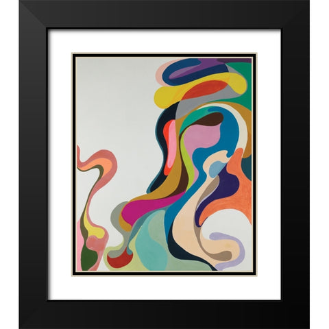 Flow Black Modern Wood Framed Art Print with Double Matting by Zinn, Mary