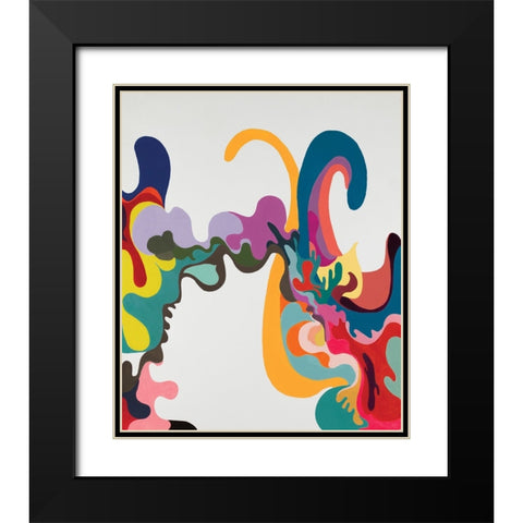 Ripcurl Black Modern Wood Framed Art Print with Double Matting by Zinn, Mary