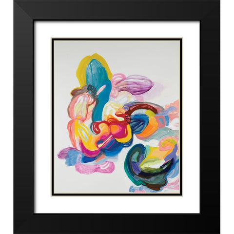 Amethyst Black Modern Wood Framed Art Print with Double Matting by Zinn, Mary