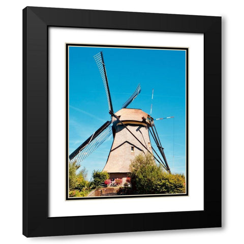 Windmill II Black Modern Wood Framed Art Print with Double Matting by Singleton, Ashley