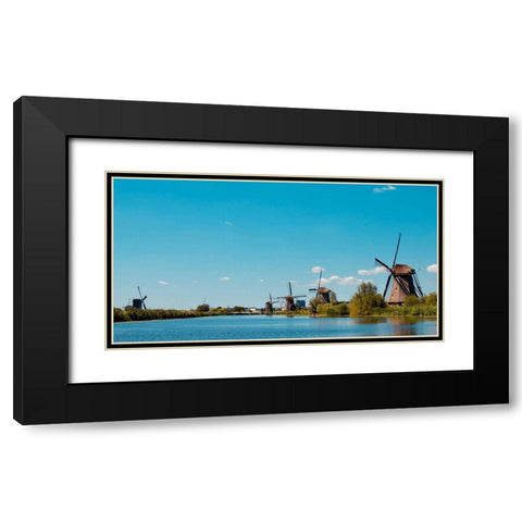 Windmill V Black Modern Wood Framed Art Print with Double Matting by Singleton, Ashley