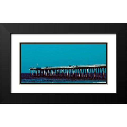 Pier Pressure Black Modern Wood Framed Art Print with Double Matting by Singleton, Ashley