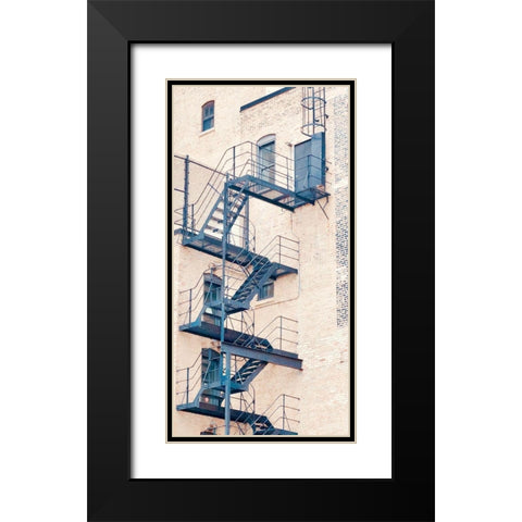 Fire Escape Black Modern Wood Framed Art Print with Double Matting by Singleton, Ashley