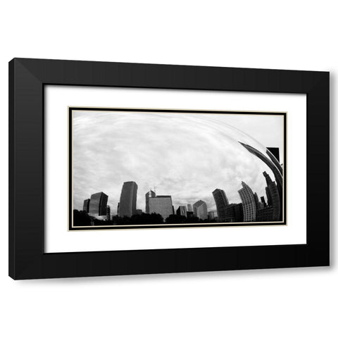 City Reflection Black Modern Wood Framed Art Print with Double Matting by Singleton, Ashley