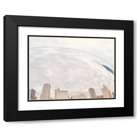 City Reflection II Black Modern Wood Framed Art Print with Double Matting by Singleton, Ashley