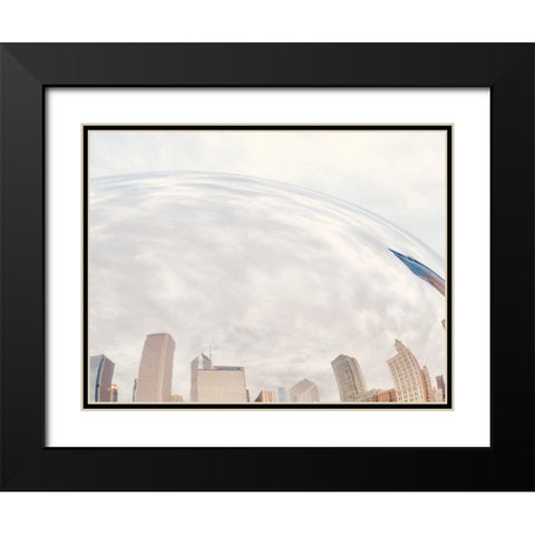 City Reflection II Black Modern Wood Framed Art Print with Double Matting by Singleton, Ashley