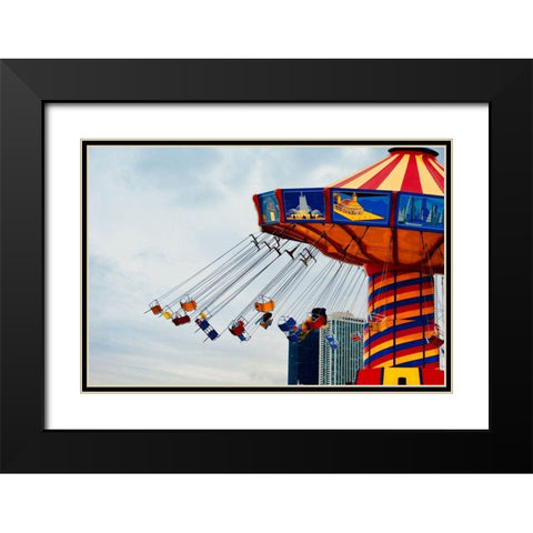 Swings II Black Modern Wood Framed Art Print with Double Matting by Singleton, Ashley