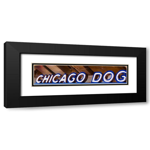 Chicago Dog Black Modern Wood Framed Art Print with Double Matting by Singleton, Ashley