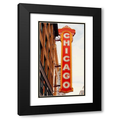 Chicago Black Modern Wood Framed Art Print with Double Matting by Singleton, Ashley