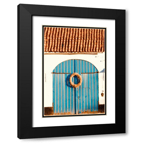 Blue Doors Black Modern Wood Framed Art Print with Double Matting by Singleton, Ashley