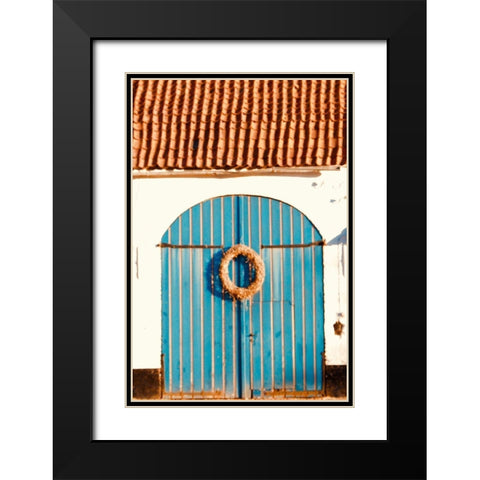 Blue Doors Black Modern Wood Framed Art Print with Double Matting by Singleton, Ashley