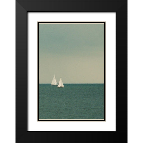 Sail Away Black Modern Wood Framed Art Print with Double Matting by Singleton, Ashley
