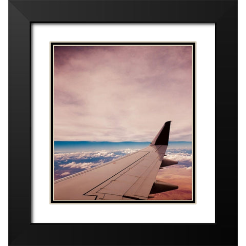 Wings Black Modern Wood Framed Art Print with Double Matting by Singleton, Ashley