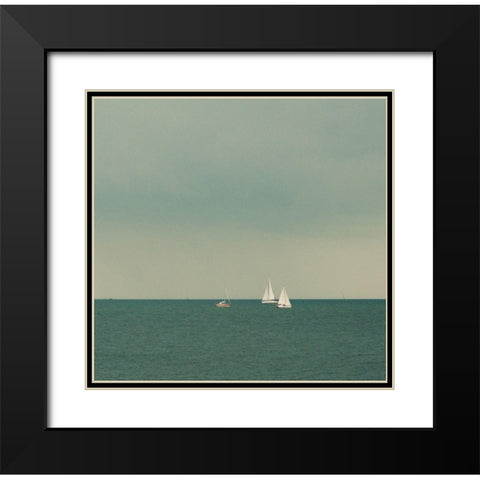 Horizon Line II Black Modern Wood Framed Art Print with Double Matting by Singleton, Ashley