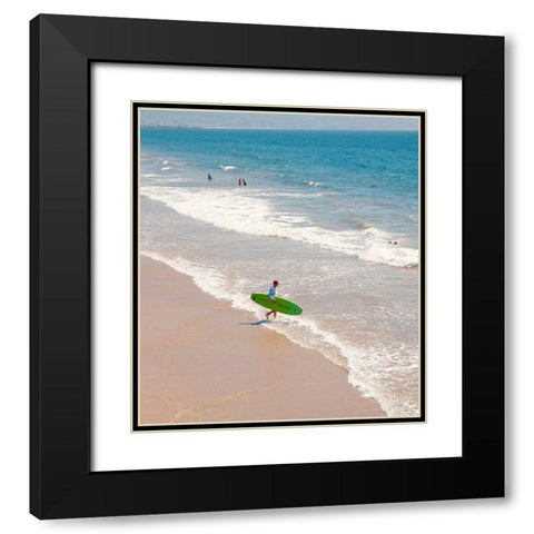 Called to Surf Black Modern Wood Framed Art Print with Double Matting by Singleton, Ashley