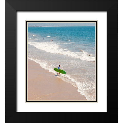 Called to Surf Black Modern Wood Framed Art Print with Double Matting by Singleton, Ashley