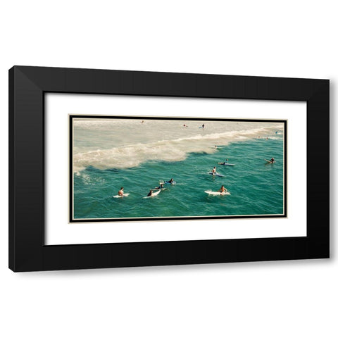 Surfers Black Modern Wood Framed Art Print with Double Matting by Singleton, Ashley