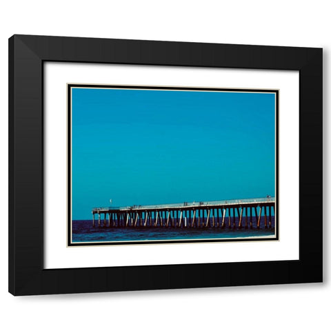 Pier Black Modern Wood Framed Art Print with Double Matting by Singleton, Ashley