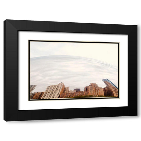 City Reflection III Black Modern Wood Framed Art Print with Double Matting by Singleton, Ashley