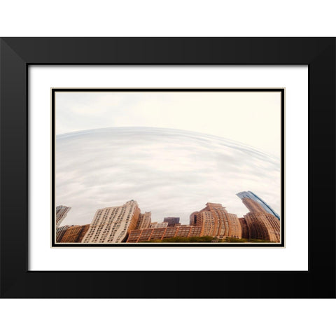 City Reflection III Black Modern Wood Framed Art Print with Double Matting by Singleton, Ashley