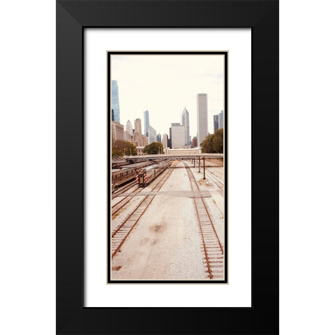 Cityscape II Black Modern Wood Framed Art Print with Double Matting by Singleton, Ashley