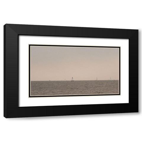 Horizon Line III Black Modern Wood Framed Art Print with Double Matting by Singleton, Ashley