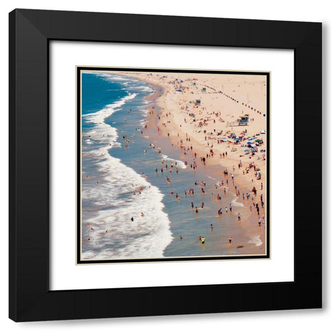 Beach Days Black Modern Wood Framed Art Print with Double Matting by Singleton, Ashley