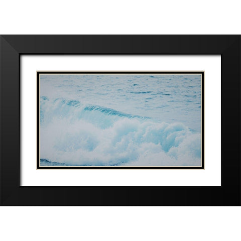 Wave Black Modern Wood Framed Art Print with Double Matting by Singleton, Ashley