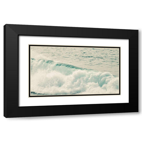 Wave II Black Modern Wood Framed Art Print with Double Matting by Singleton, Ashley