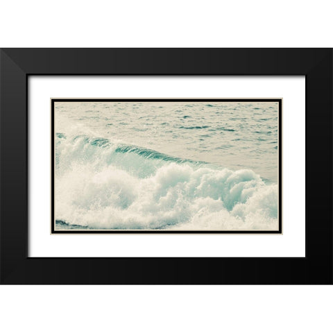 Wave II Black Modern Wood Framed Art Print with Double Matting by Singleton, Ashley