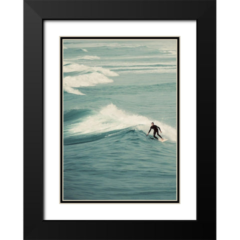 Surfer III Black Modern Wood Framed Art Print with Double Matting by Singleton, Ashley