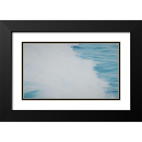 Wave III Black Modern Wood Framed Art Print with Double Matting by Singleton, Ashley
