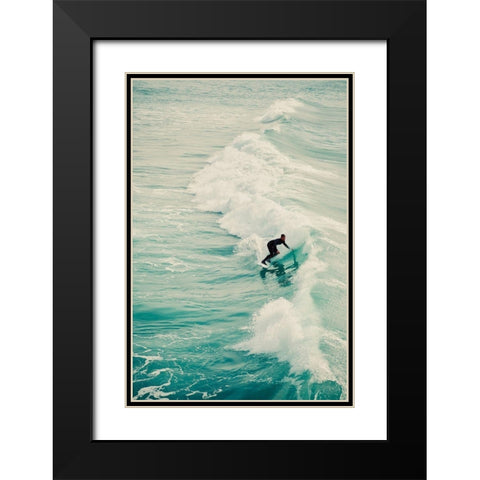 Surfer IV Black Modern Wood Framed Art Print with Double Matting by Singleton, Ashley