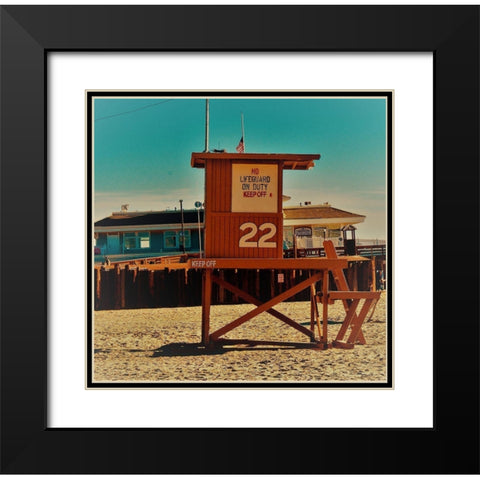Guard Shack 22 Black Modern Wood Framed Art Print with Double Matting by Singleton, Ashley