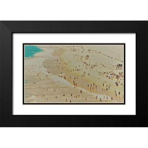 Beach I Black Modern Wood Framed Art Print with Double Matting by Singleton, Ashley