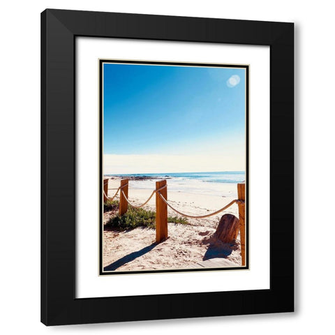 Fence Posts Black Modern Wood Framed Art Print with Double Matting by Singleton, Ashley