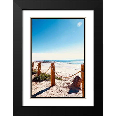Fence Posts Black Modern Wood Framed Art Print with Double Matting by Singleton, Ashley