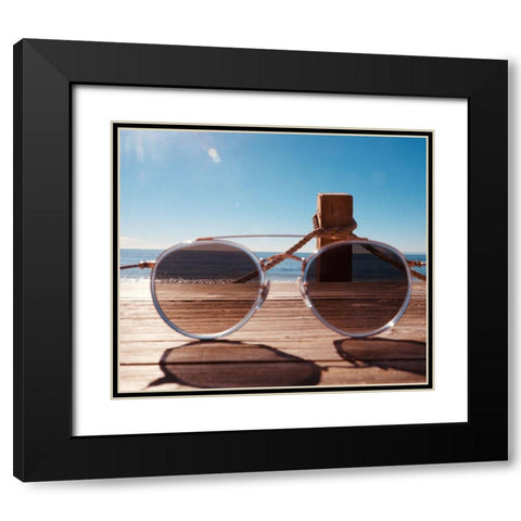 Shades IV Black Modern Wood Framed Art Print with Double Matting by Singleton, Ashley