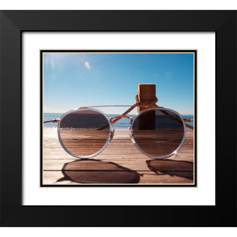 Shades IV Black Modern Wood Framed Art Print with Double Matting by Singleton, Ashley