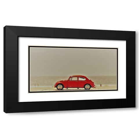 Red Car Black Modern Wood Framed Art Print with Double Matting by Singleton, Ashley